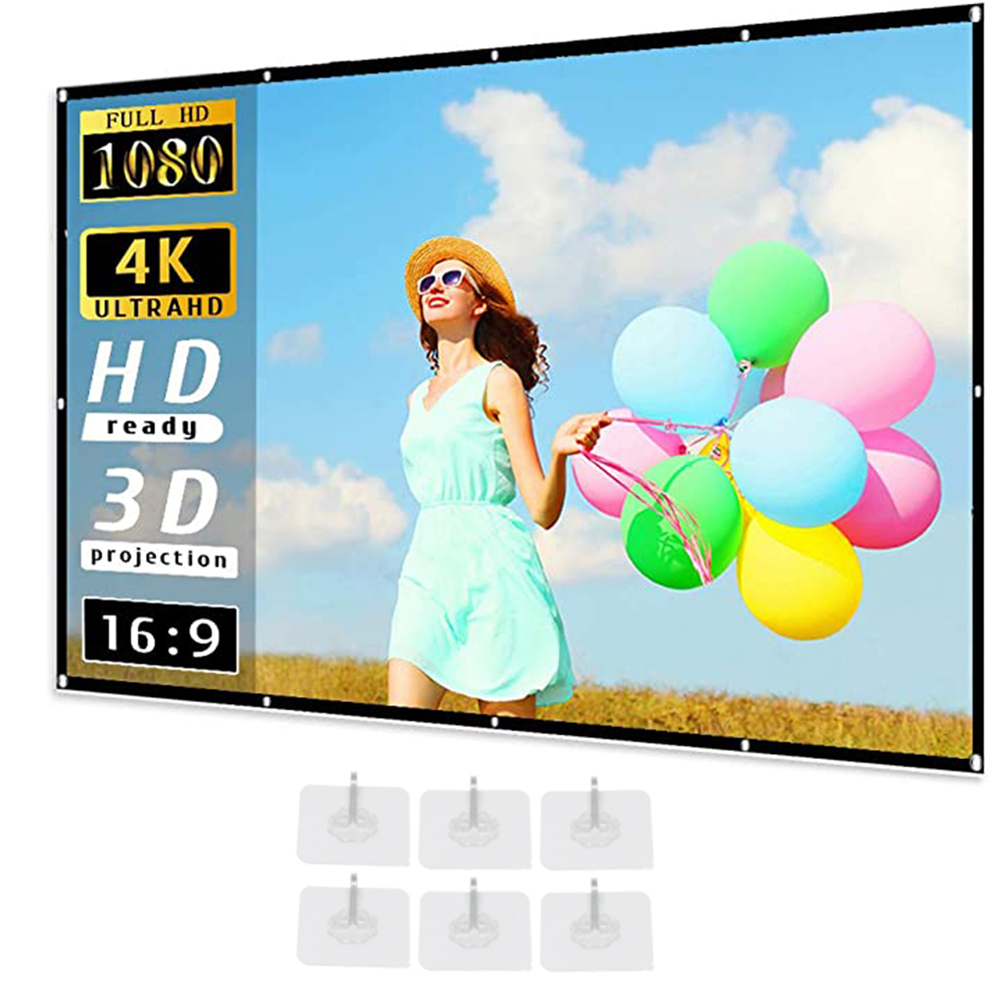 Projector Screen 100 Inch - Portable Projector Screen 60/72/84/100/120Inches Projection Screens