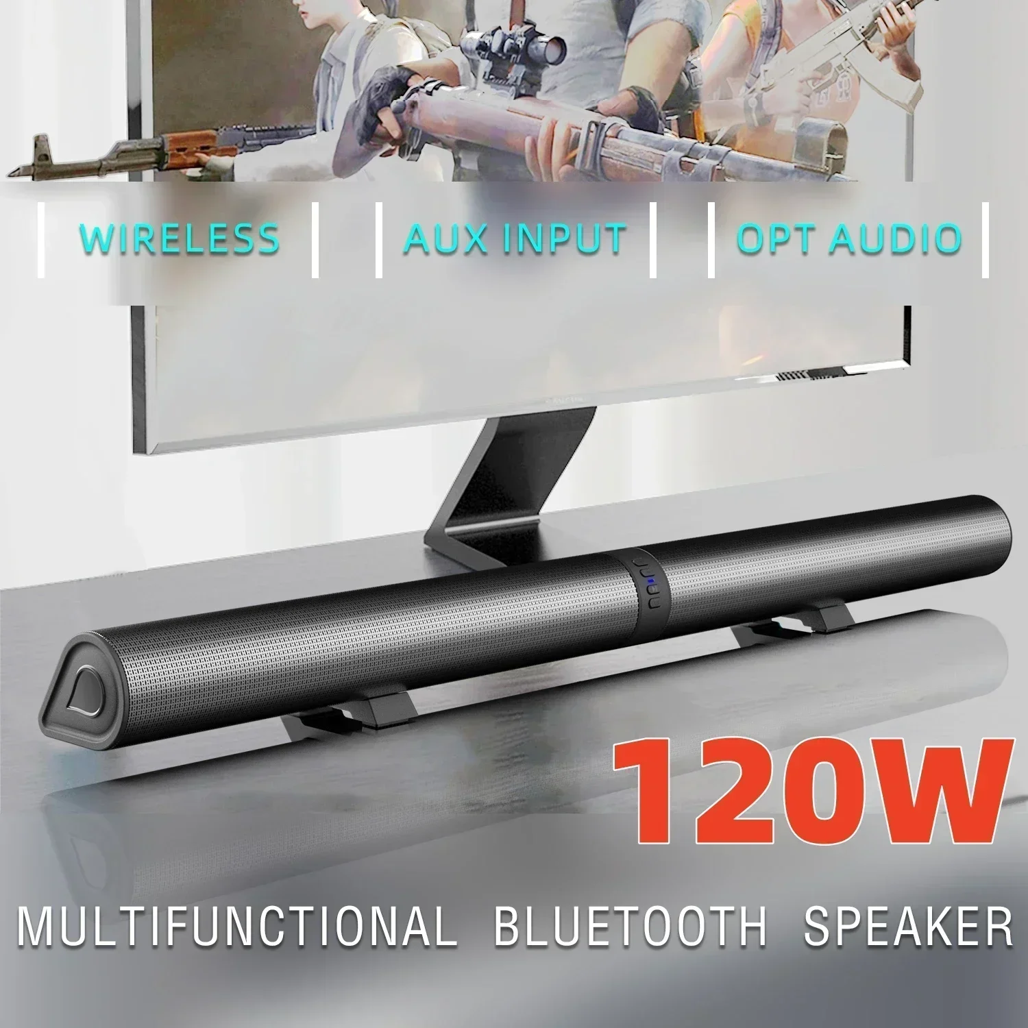 Home Cinema Speaker System - 120W BS-56 TV Bluetooth Speakers AUX/BT/OPT