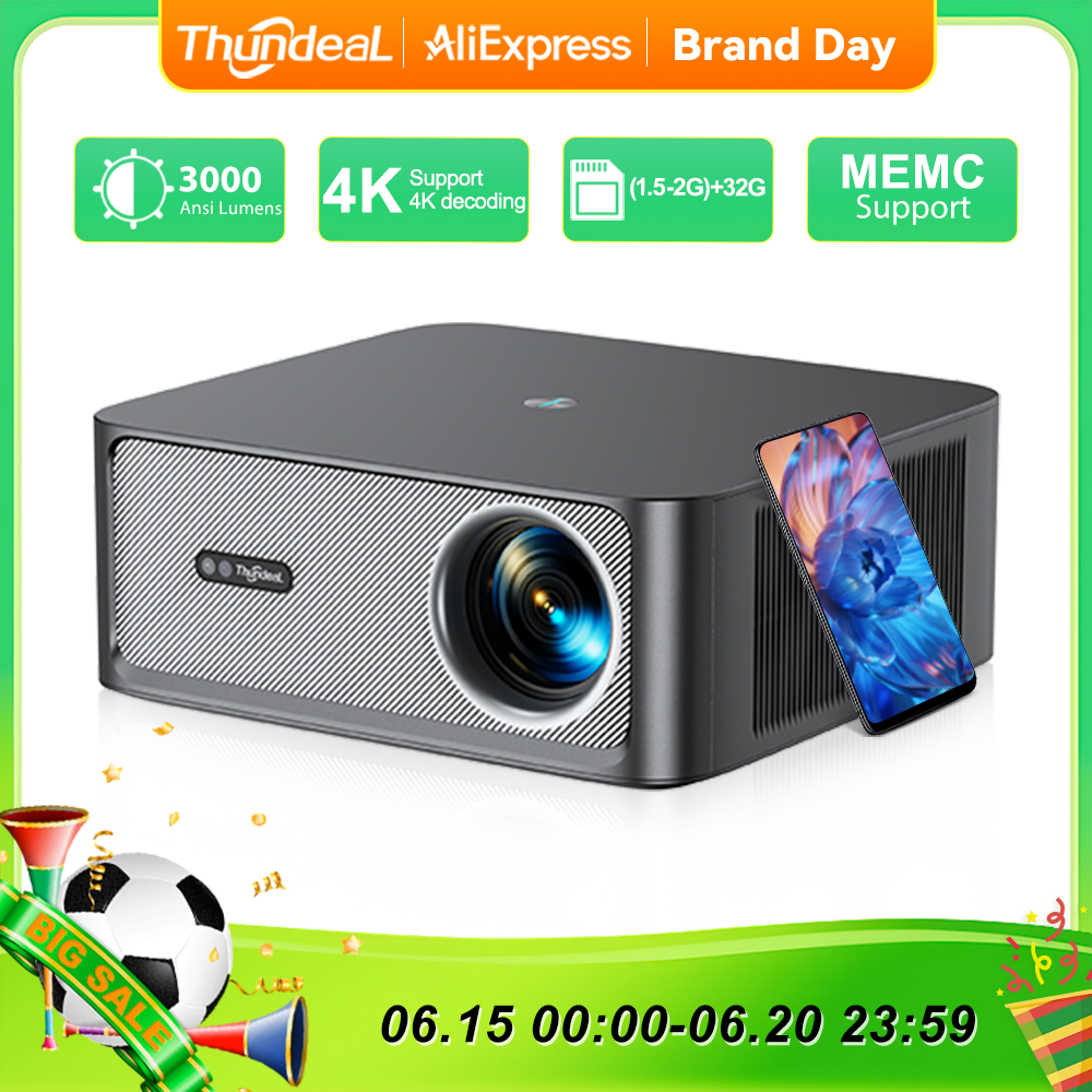 Home Cinema Equipment - ThundeaL 3000Ansi 4K Full HD Projector