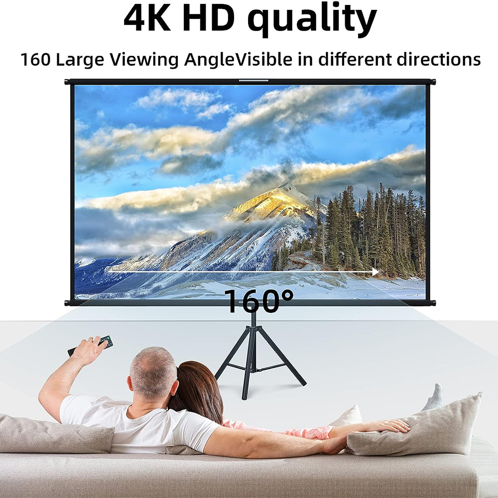 VEIDADZ Projector Screen With  - Projector Screen 100 Inch recension och pris