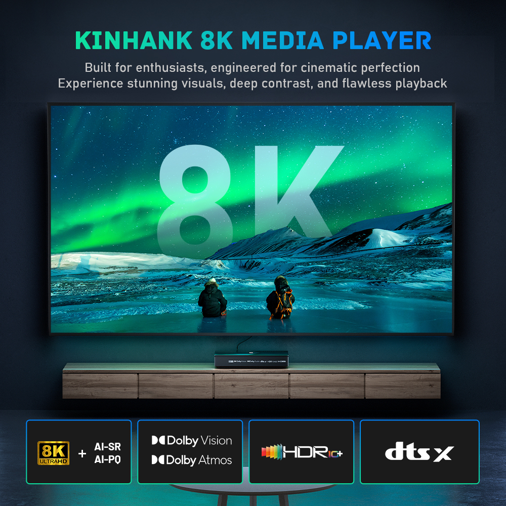 Kinhank K9 Android TV Box 8K@6 - Home Cinema Dolby Atmos recension och pris