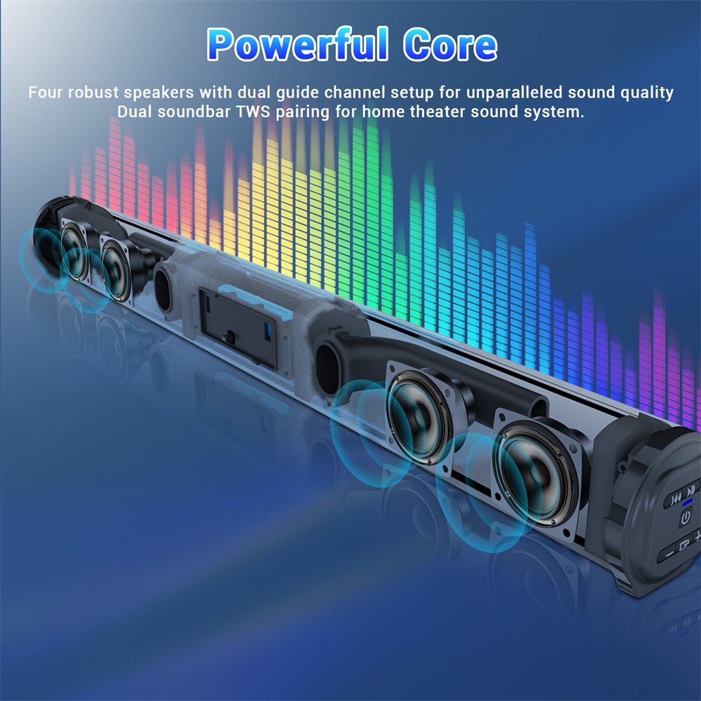 Sound Bar TV Sound System Blue - Home Cinema Speaker System recension och pris