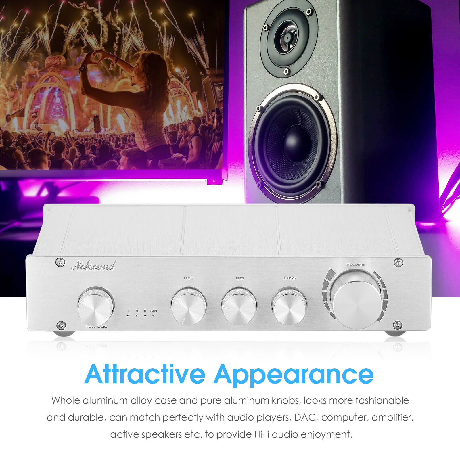 Nobsound HiFi 3-way Class A Di - Home Cinema Dolby Atmos recension och pris