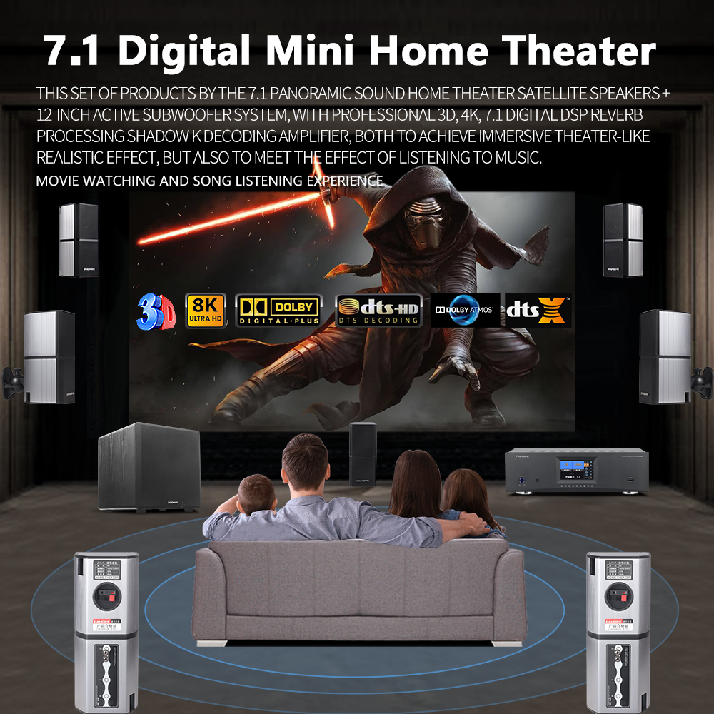 7.1DTS Mini Satellite Home The - Surround Sound Decoder recension och pris