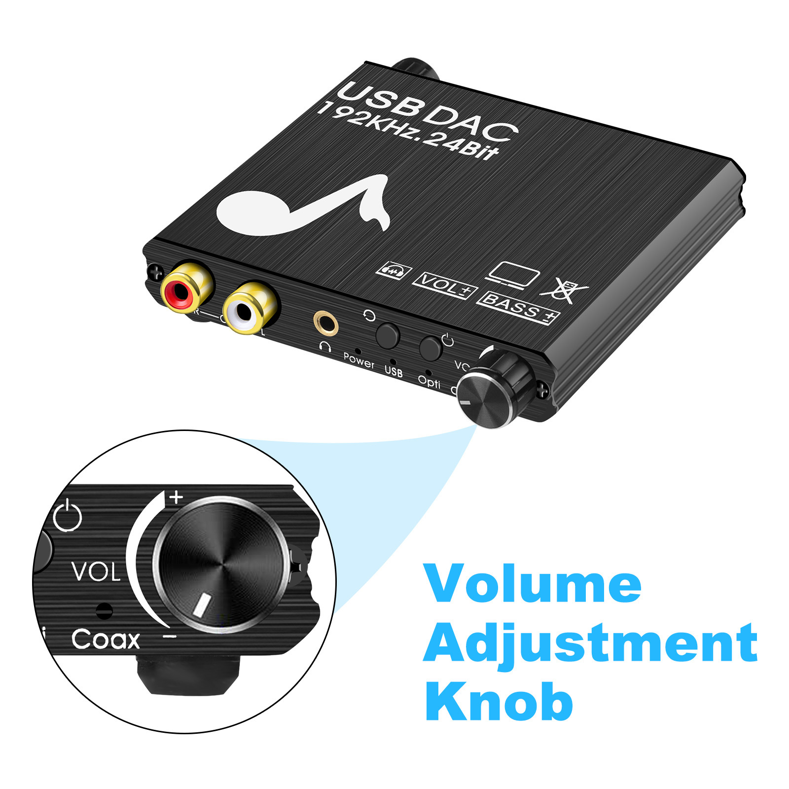 USB DAC 192kHz 24Bit Digital t - Surround Sound Decoder recension och pris