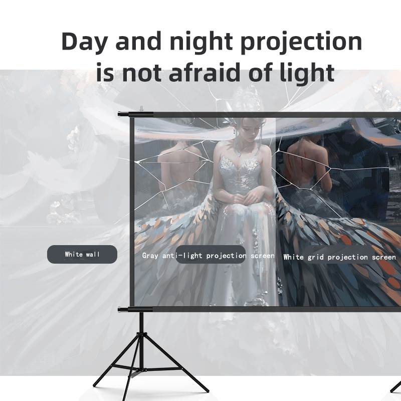 VEIDADZ Projector Screen With  - Projector Screen 100 Inch recension och pris