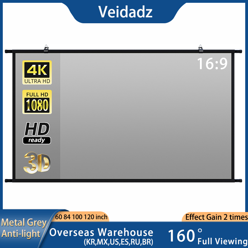 VEIDADZ Projector Screen Wall  - Projector Screen 100 Inch recension och pris