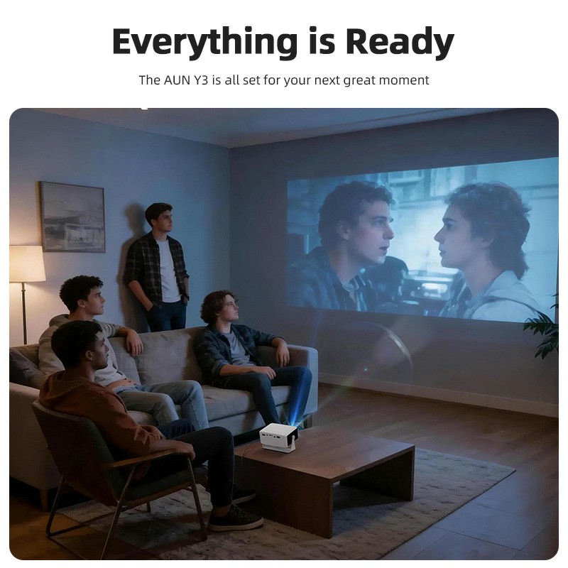 AUN Y3 MINI Projector Home The - Home Cinema Speaker System recension och pris