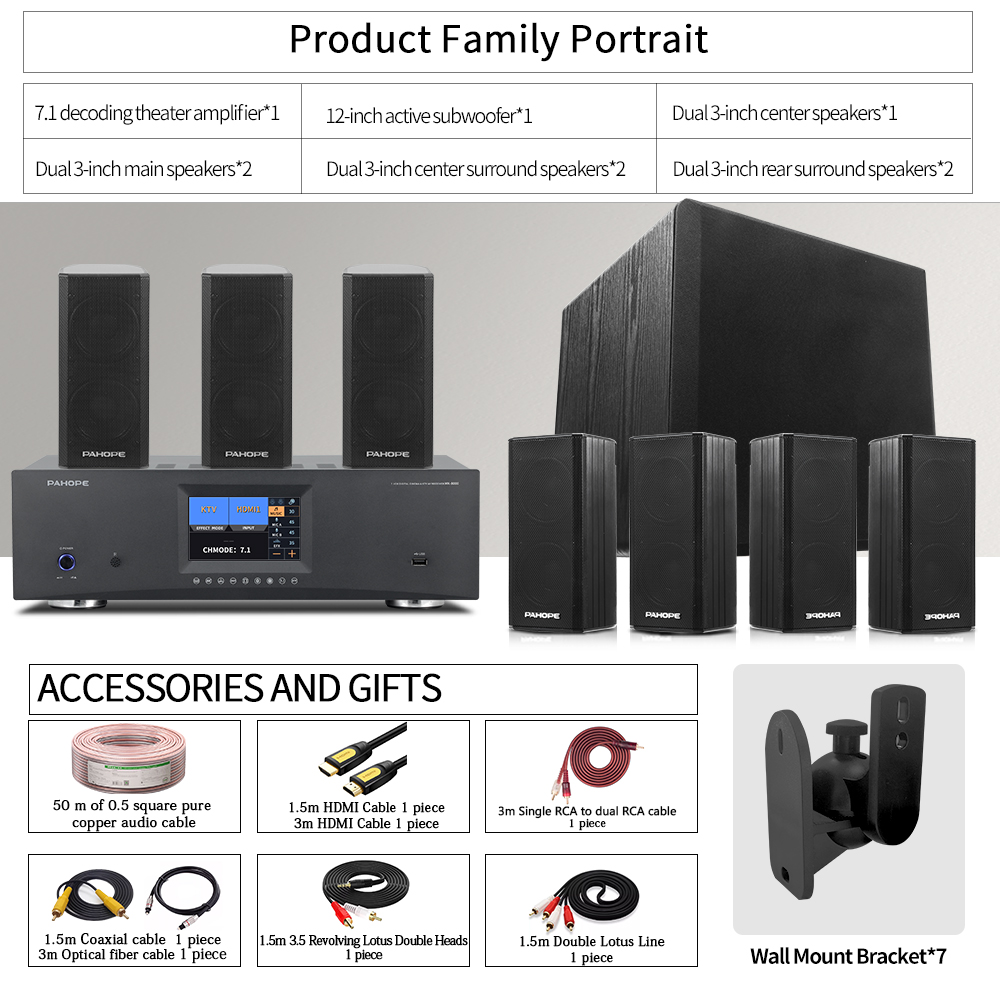 7.1DTS Mini Satellite Home The - Surround Sound Decoder recension och pris