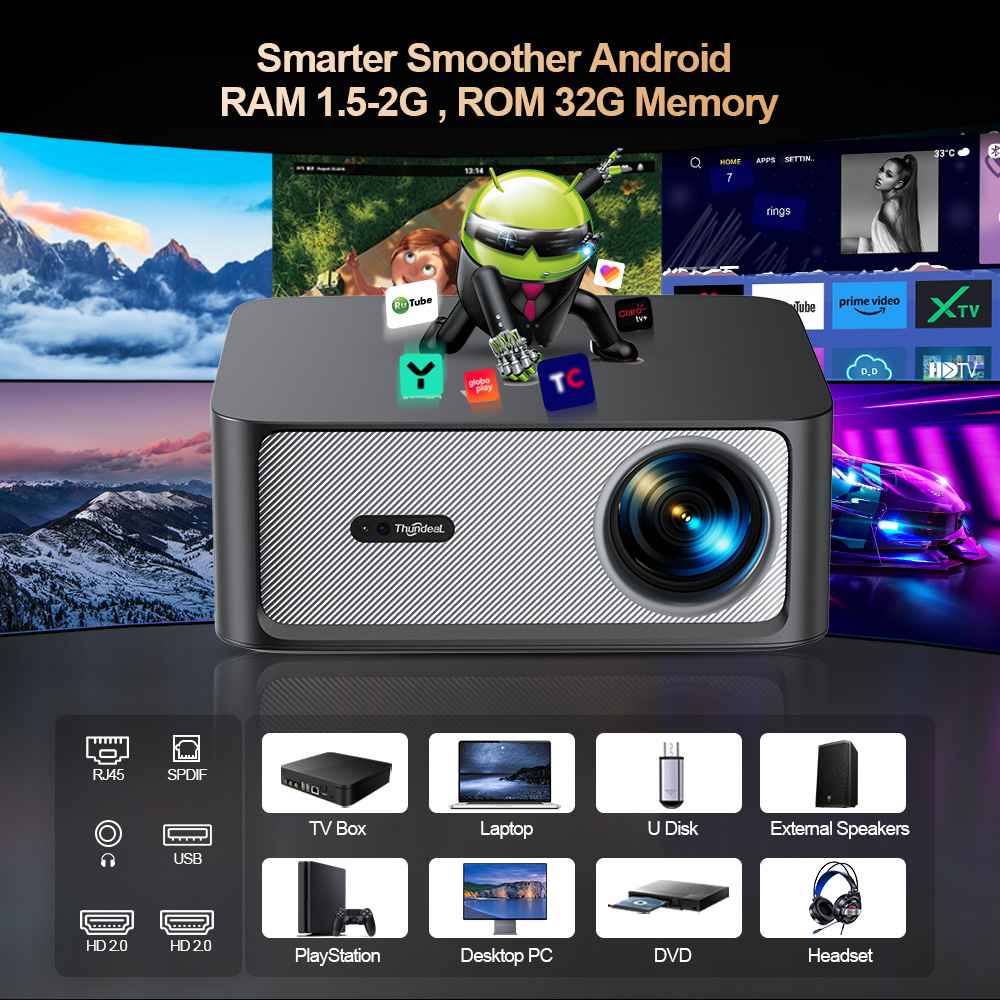 ThundeaL 3000Ansi 4K Full HD P - Home Cinema Equipment recension och pris