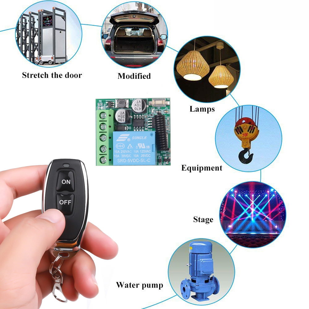 DC 12V 433Mhz RF Wireless Remo - Home Cinema Diy recension och pris