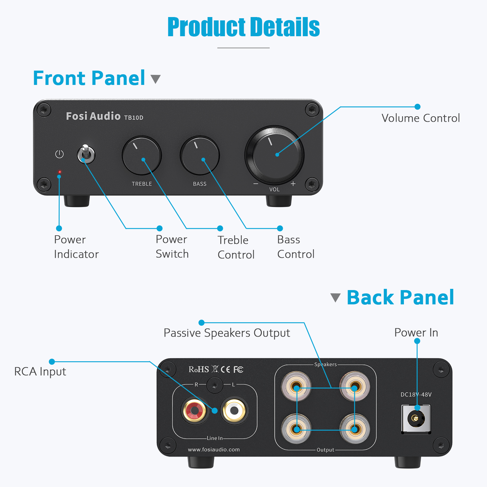 Fosi Audio 300Wx2 HiFi Sound P - Home Cinema Dolby Atmos recension och pris
