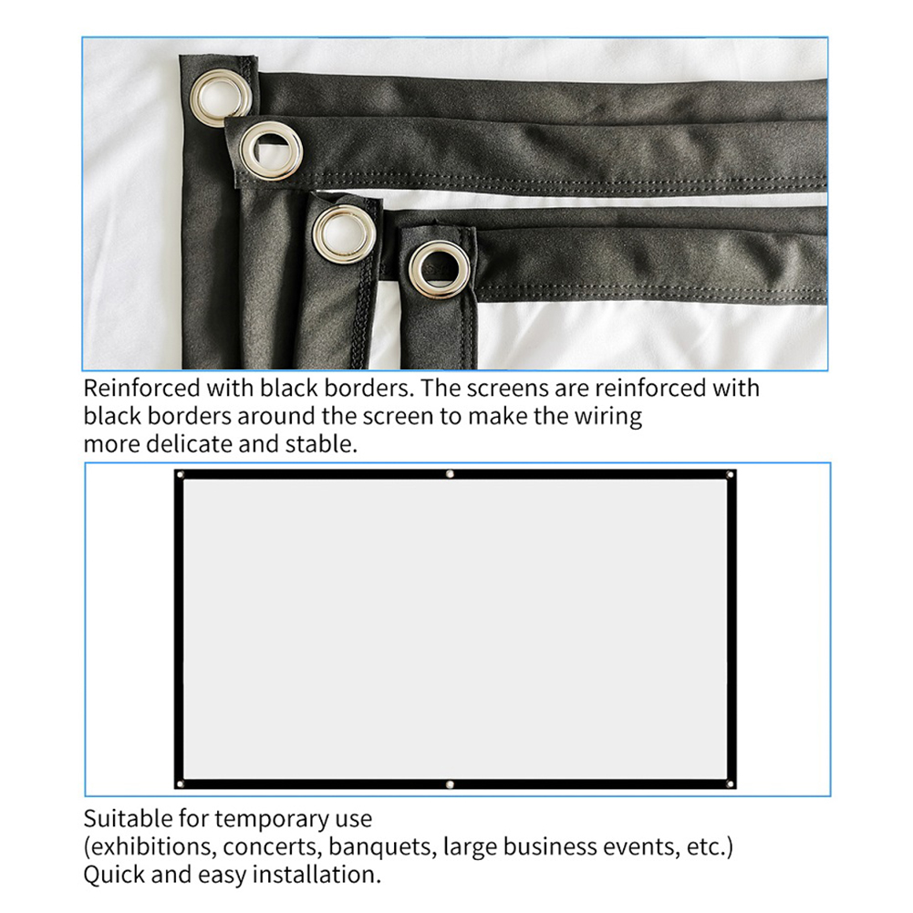 Portable Folding Projector Scr - Projector Screen 100 Inch recension och pris