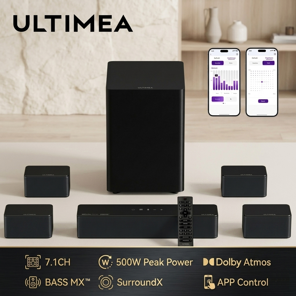 ULTIMEA Poseidon D80 Boom 7.1c - Home Cinema Dolby Atmos recension och pris