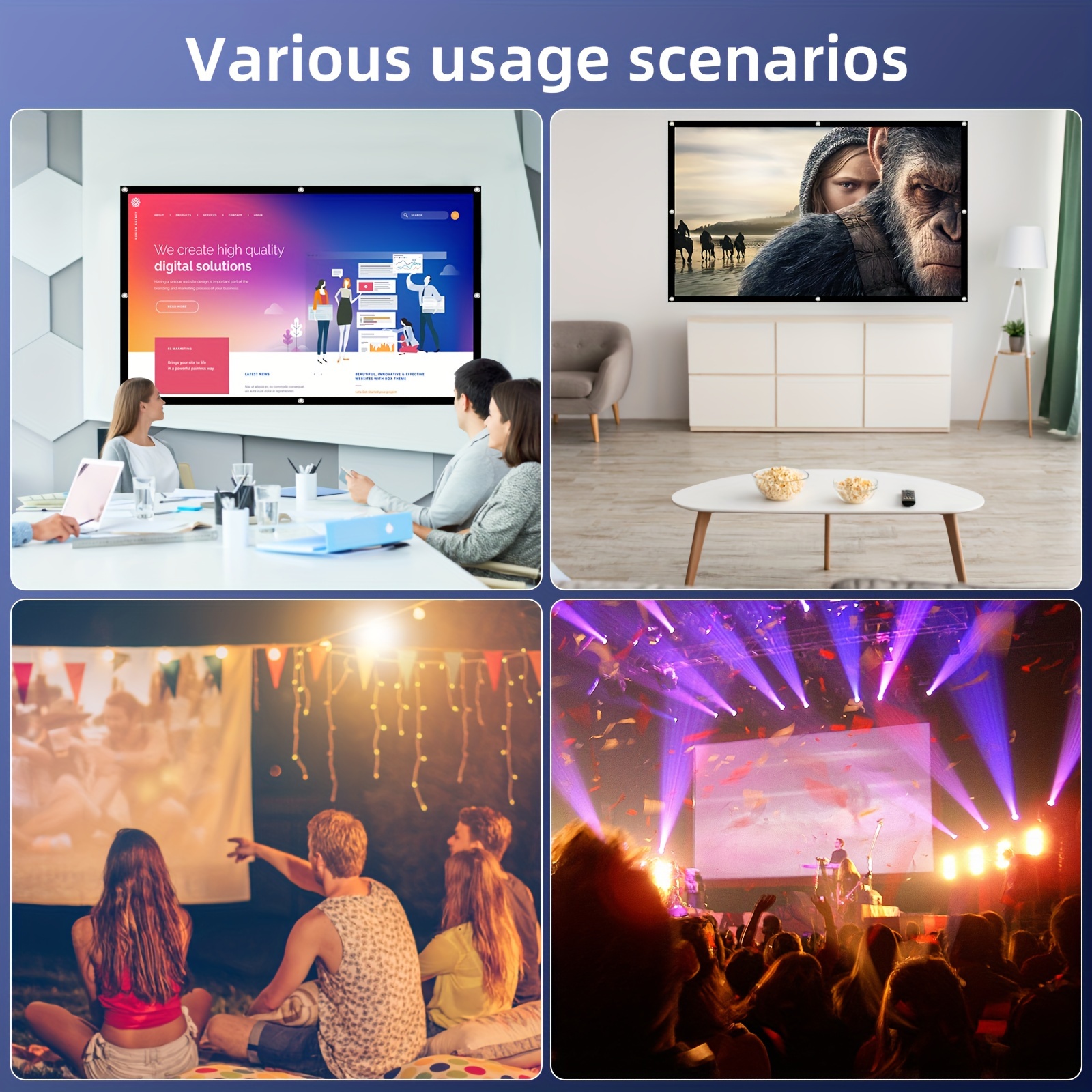 60 72 100 120 150 Inch 16:9 Po - Projector Screen 100 Inch recension och pris