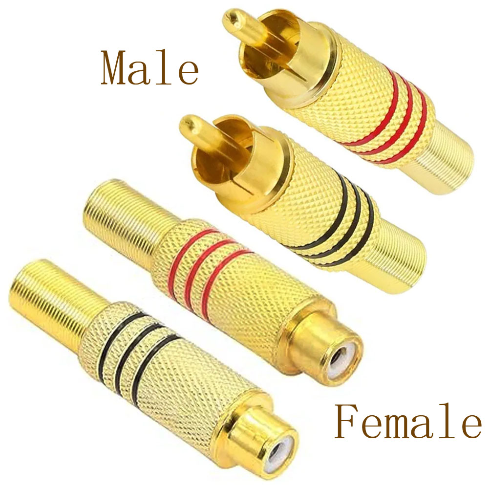 4PCS RCA Plug Gold Plated Sold - Home Cinema Equipment recension och pris