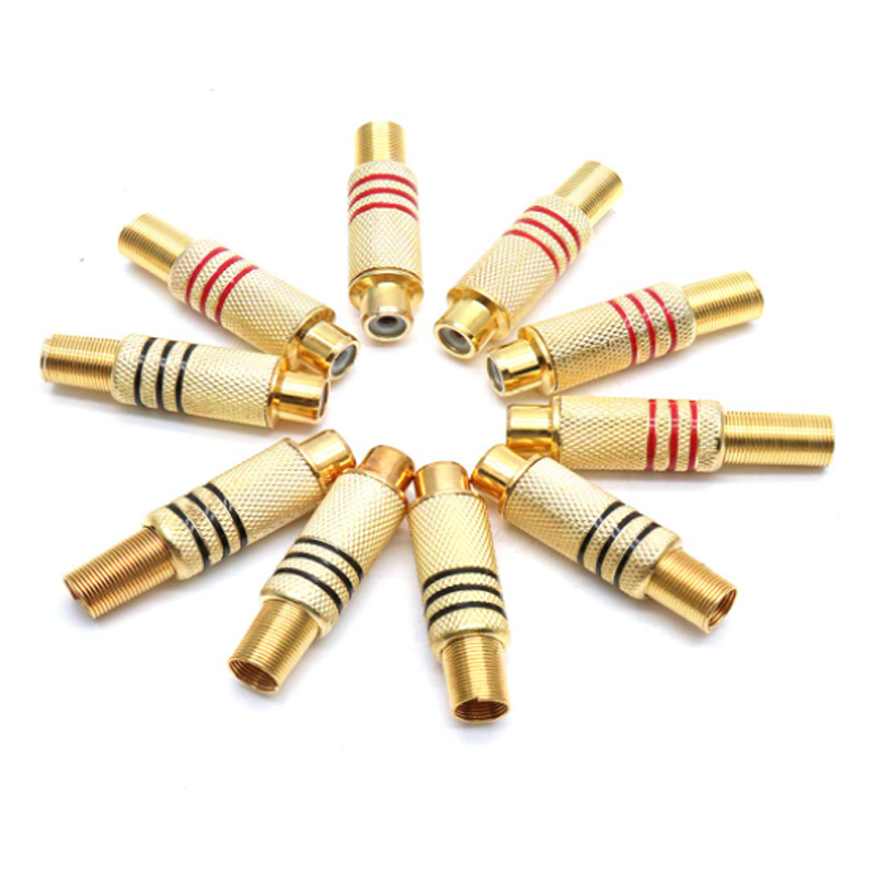 4PCS RCA Plug Gold Plated Sold - Home Cinema Equipment recension och pris