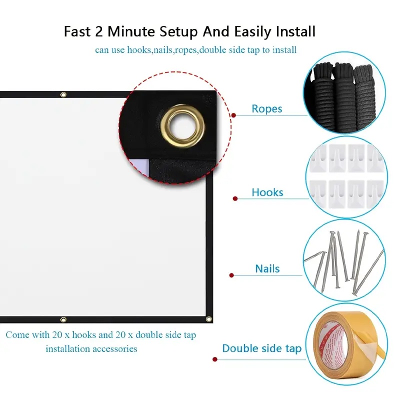 Projector Screen16:9 indoor/ou - Projector Screen 100 Inch recension och pris